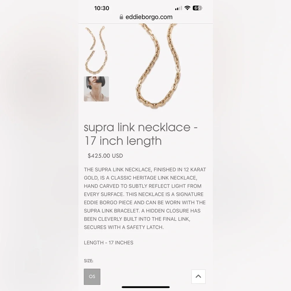 New! Eddie Borgo Supra Link Necklace - Picture 3 of 3